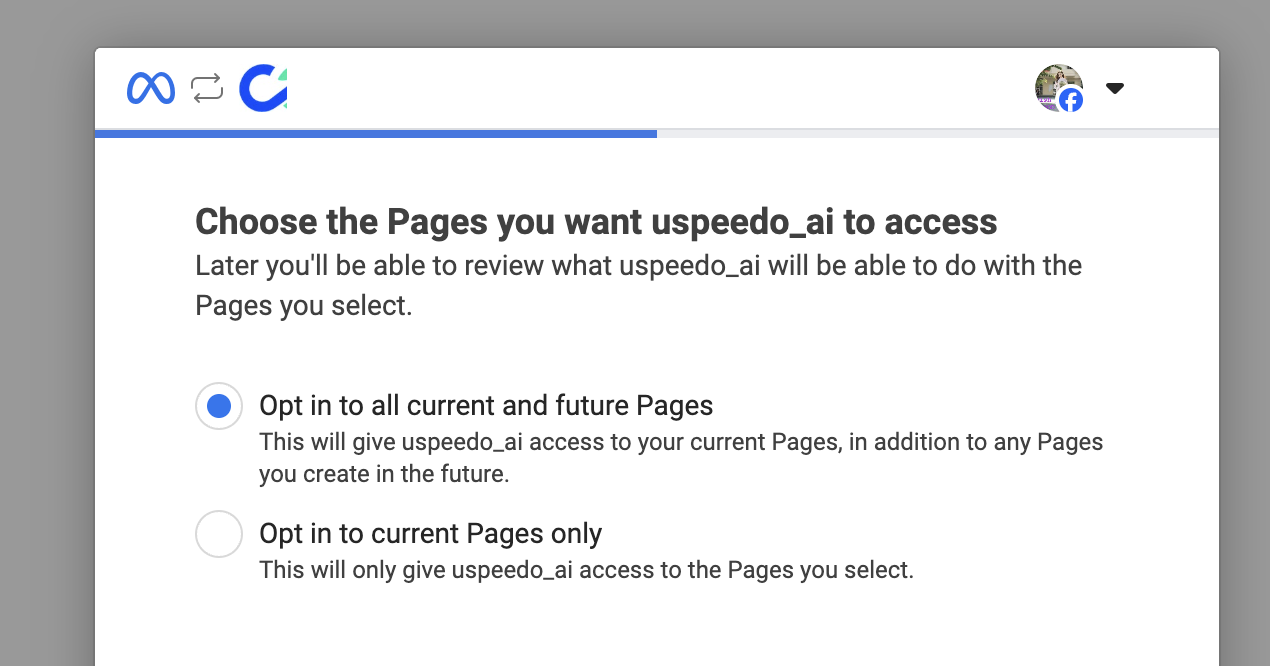 Choose pages to connect