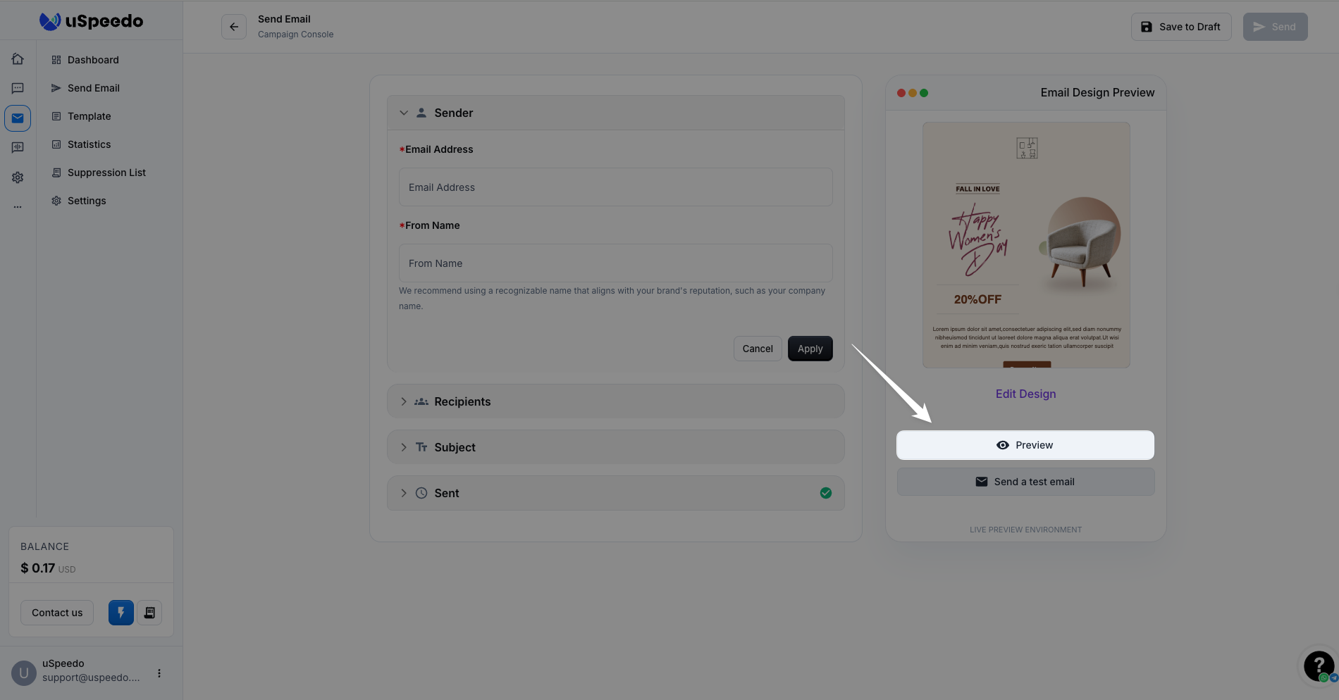 Drag and Drop Email Editor | Create Beautiful Emails Quickly at uSpeedo