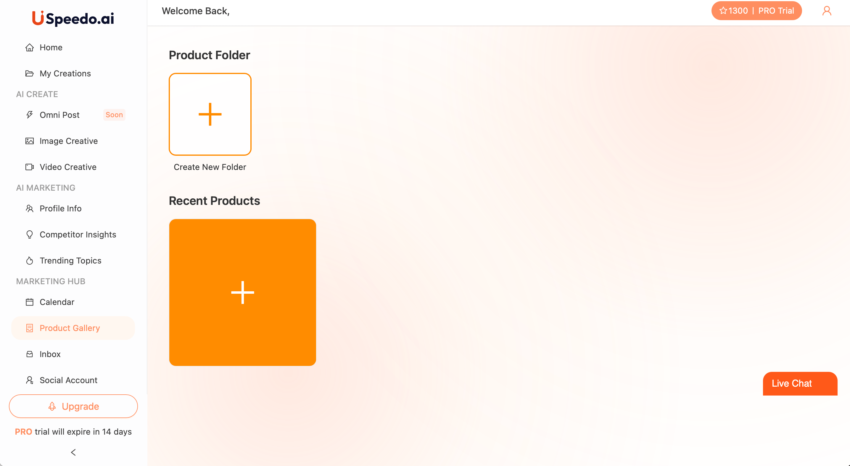 uSpeedo Quick Start Checklist Product Gallery Page