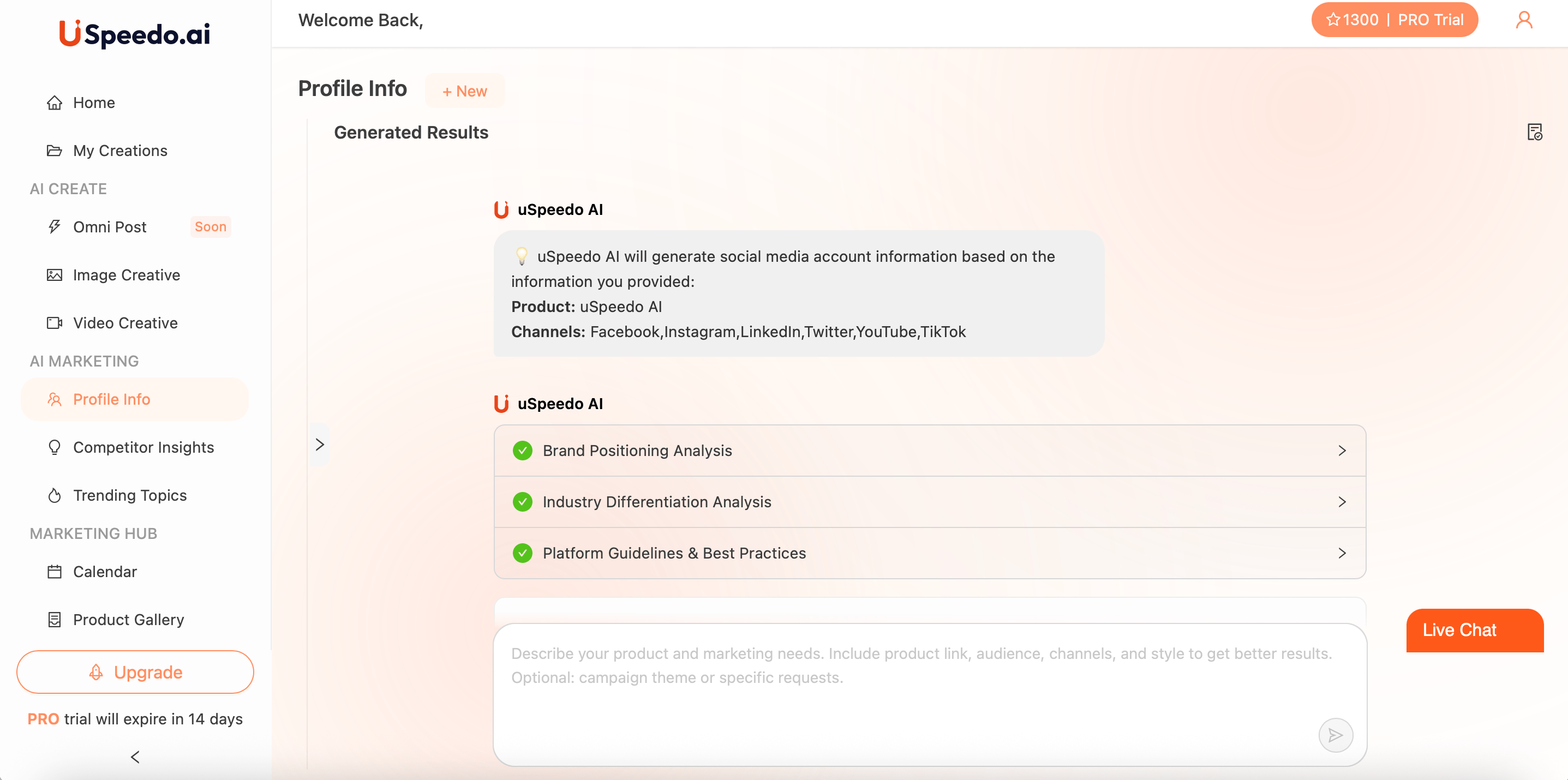 uSpeedo Thinking Page